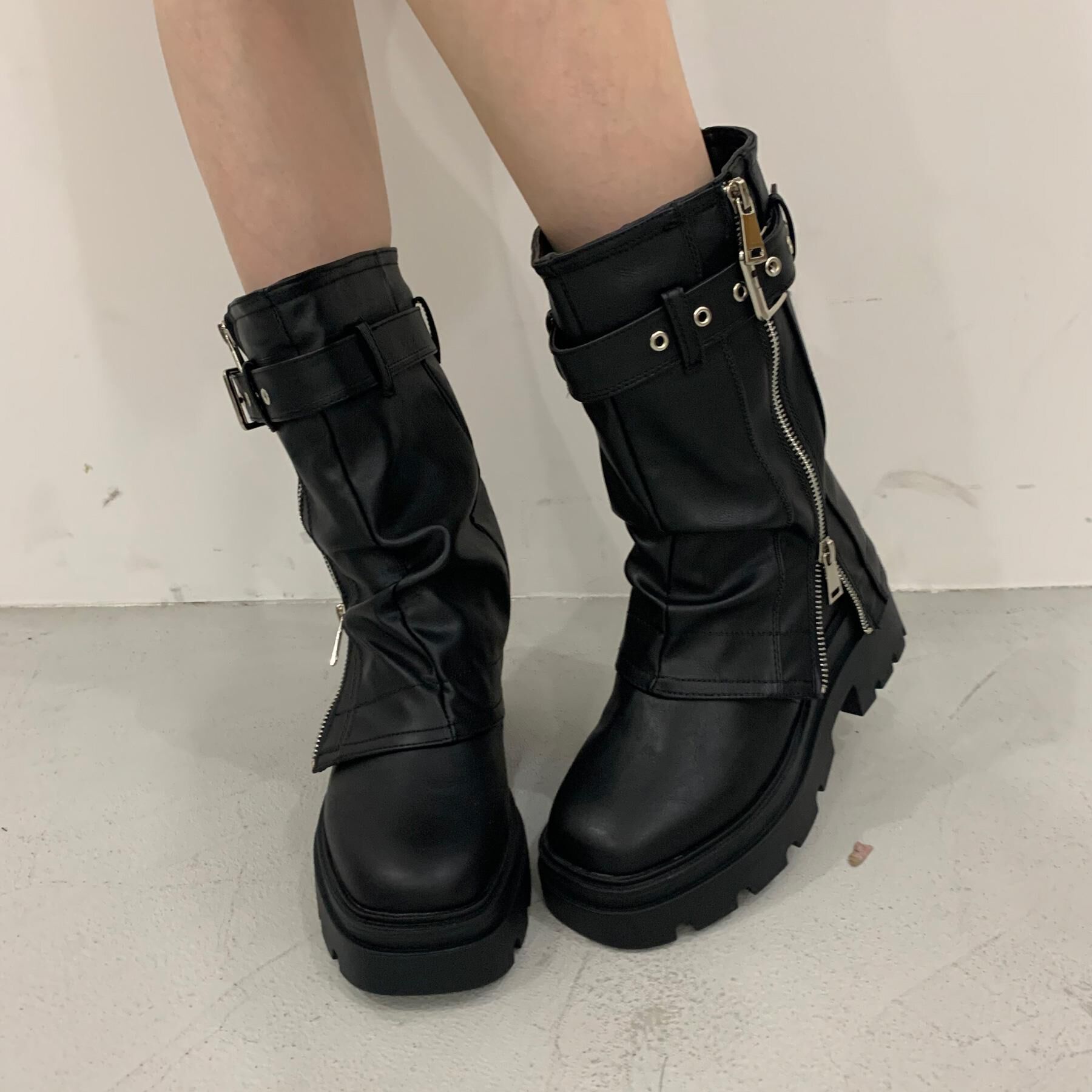 csT&P「ベルト付きカバーブーツ」|ショートブーツ|