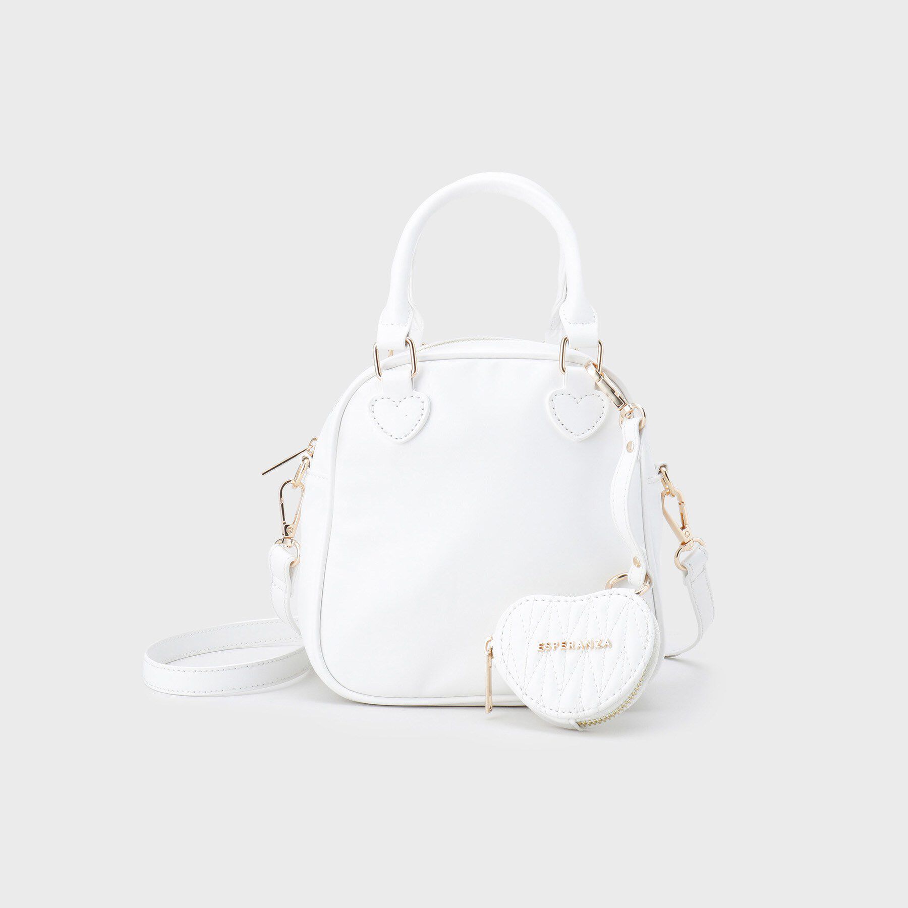 ESPERANZA「ハートチャーム付ミニボストンバッグ」|ショルダー・メッセンジャー|