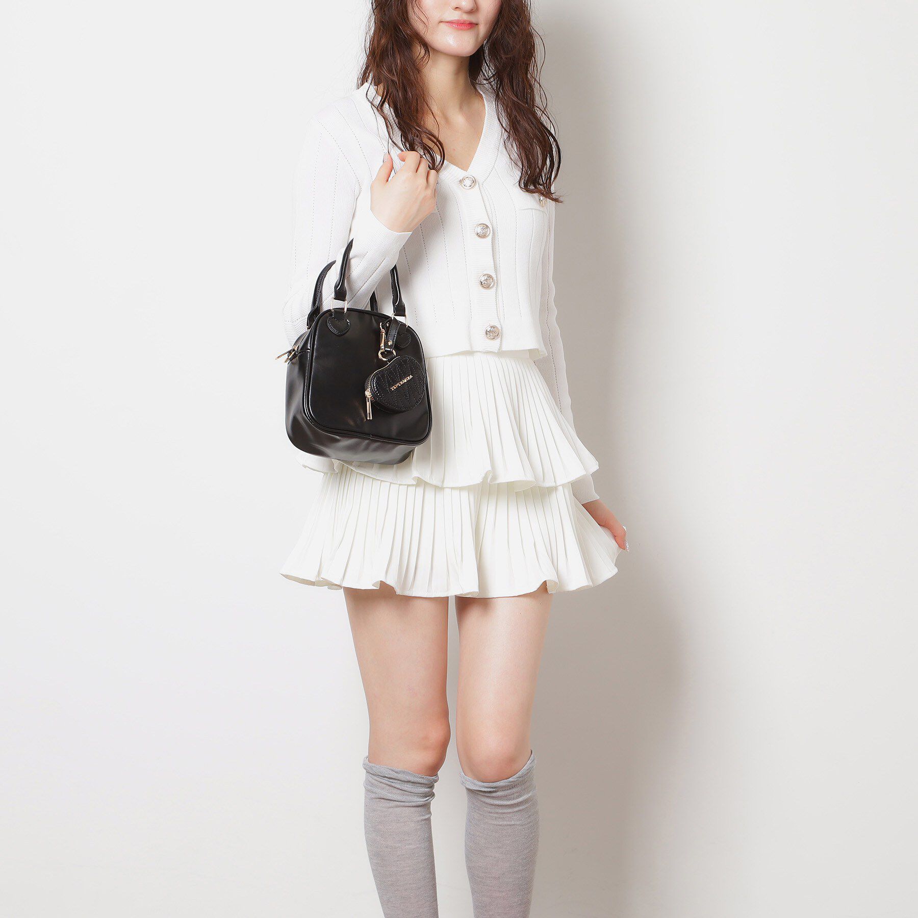 ESPERANZA「ハートチャーム付ミニボストンバッグ」|ショルダー・メッセンジャー|