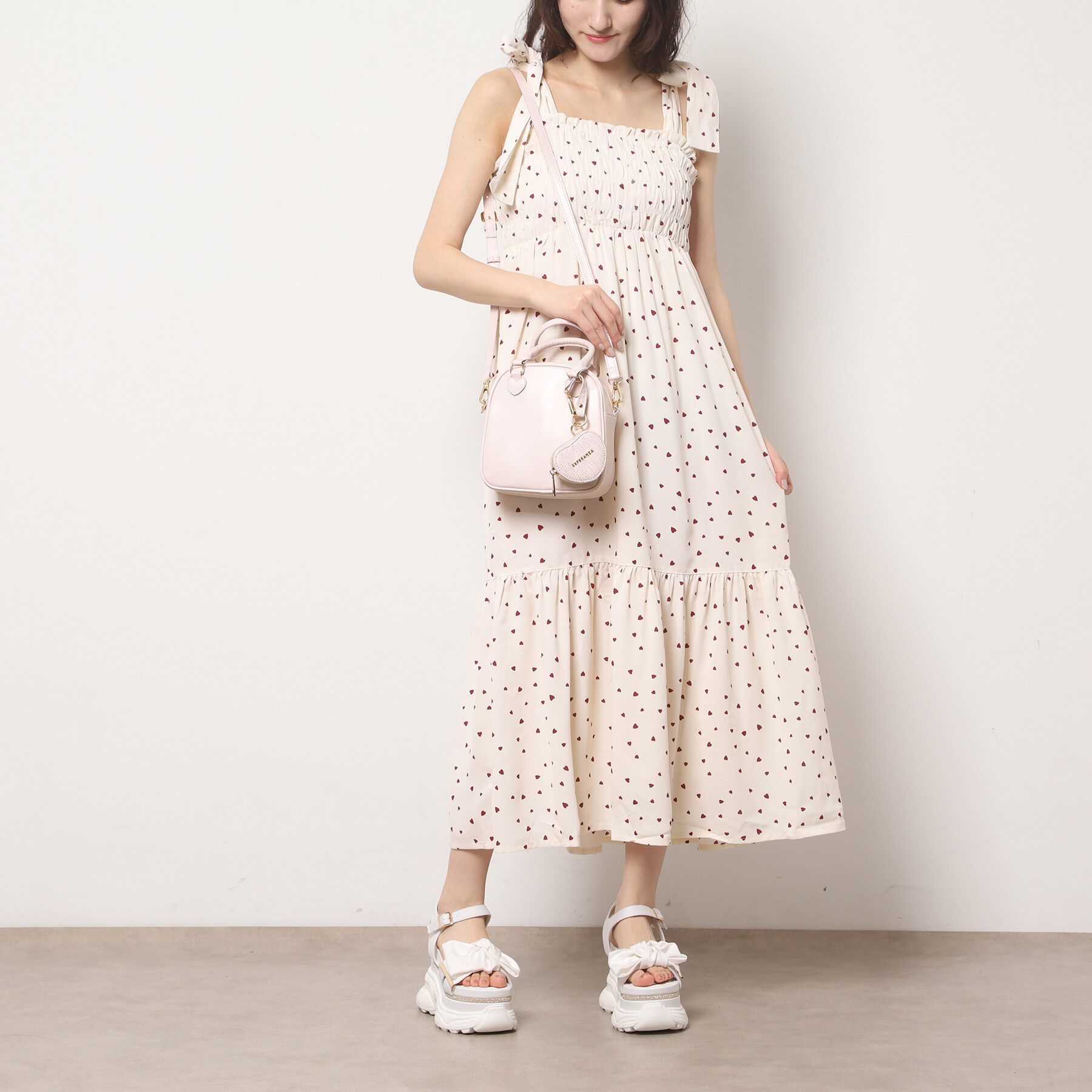 ESPERANZA「ハートチャーム付ミニボストンバッグ」|ショルダー・メッセンジャー|