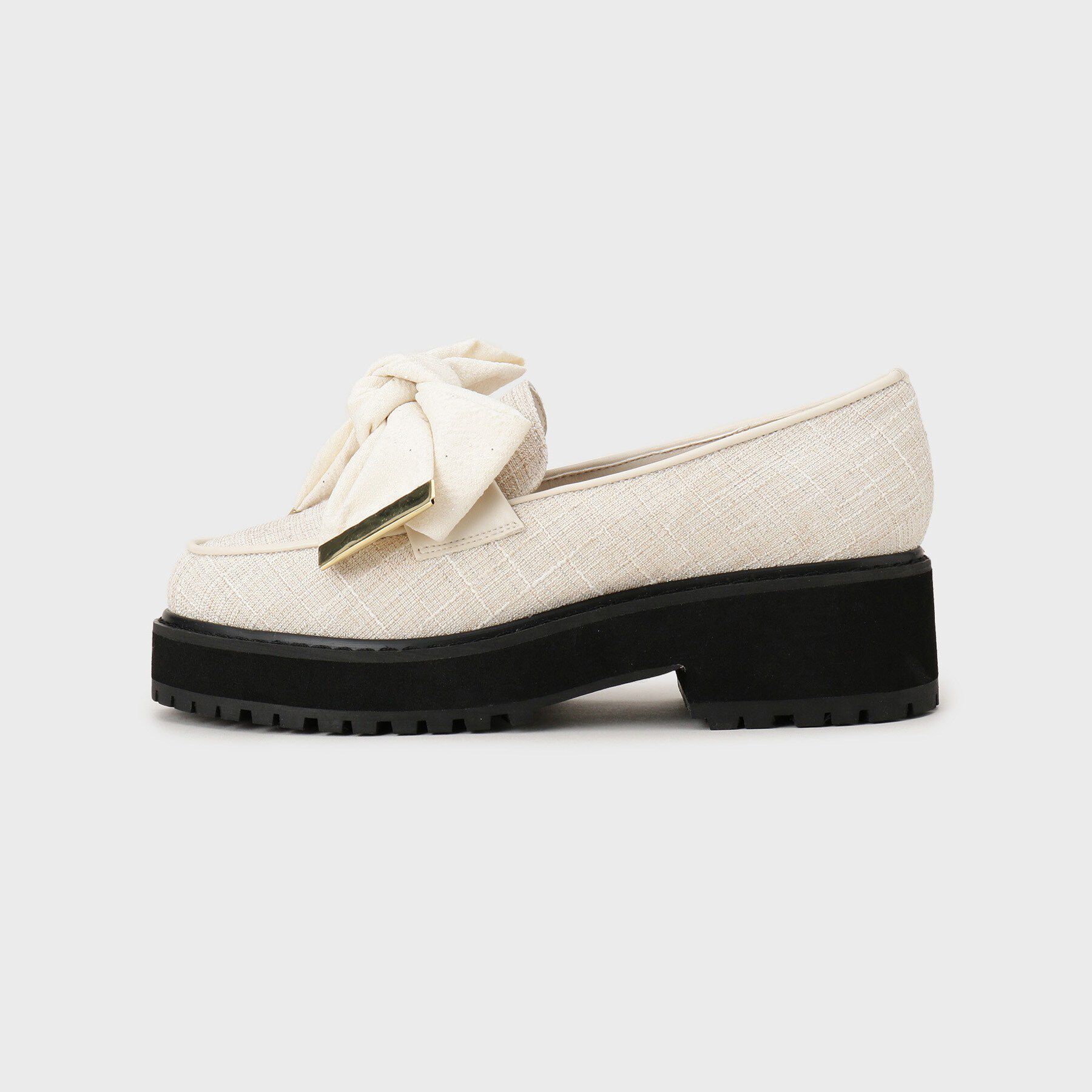 ESPERANZA「晴雨兼用リボン厚底ローファー」|パンプス|