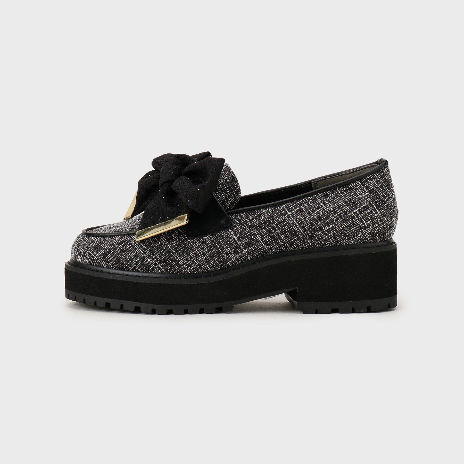 ESPERANZA「晴雨兼用リボン厚底ローファー」|パンプス|