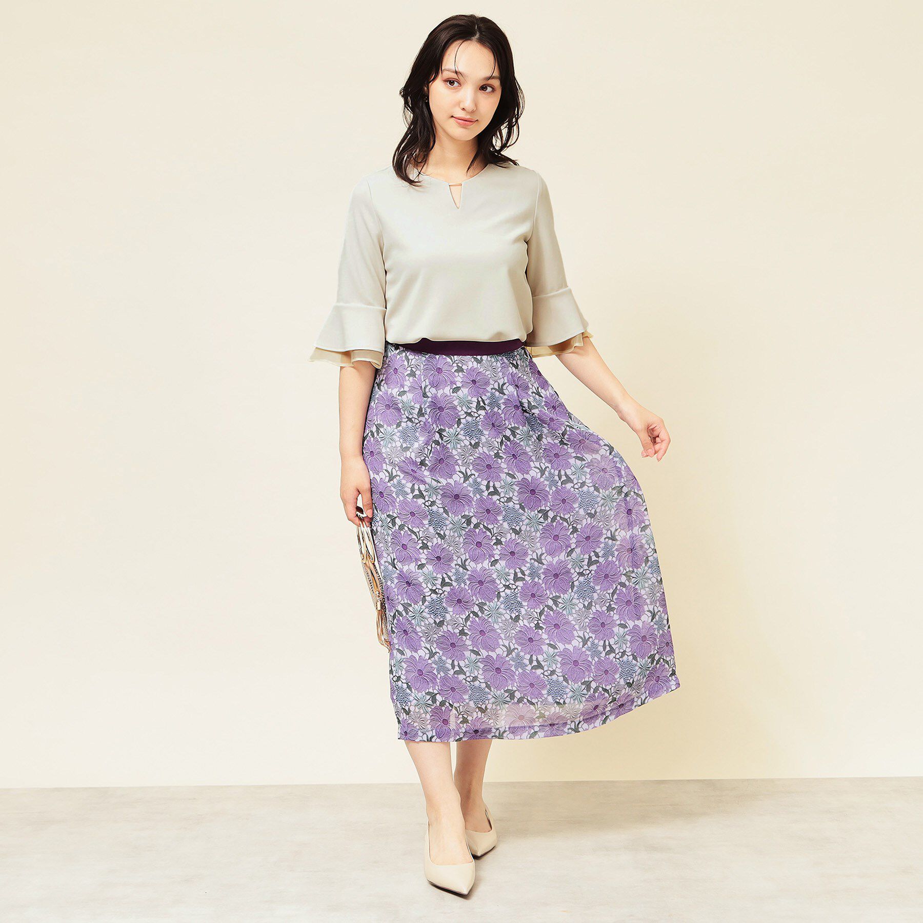 SunaUna「【4色展開／袖ラッフル】プルオーバー」|Tシャツ・カットソー|