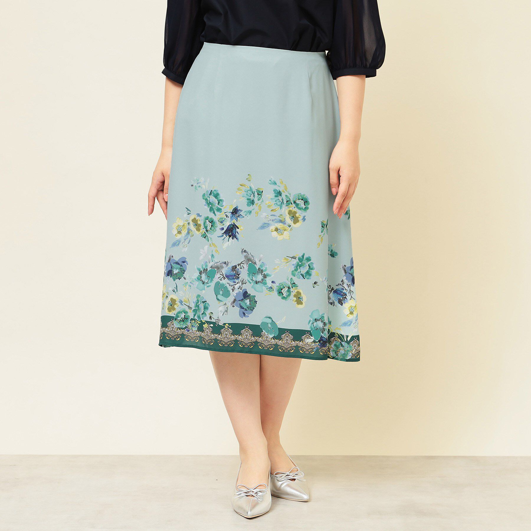 SunaUna「【パネル柄／S～L】プリントスカート」|スカート|