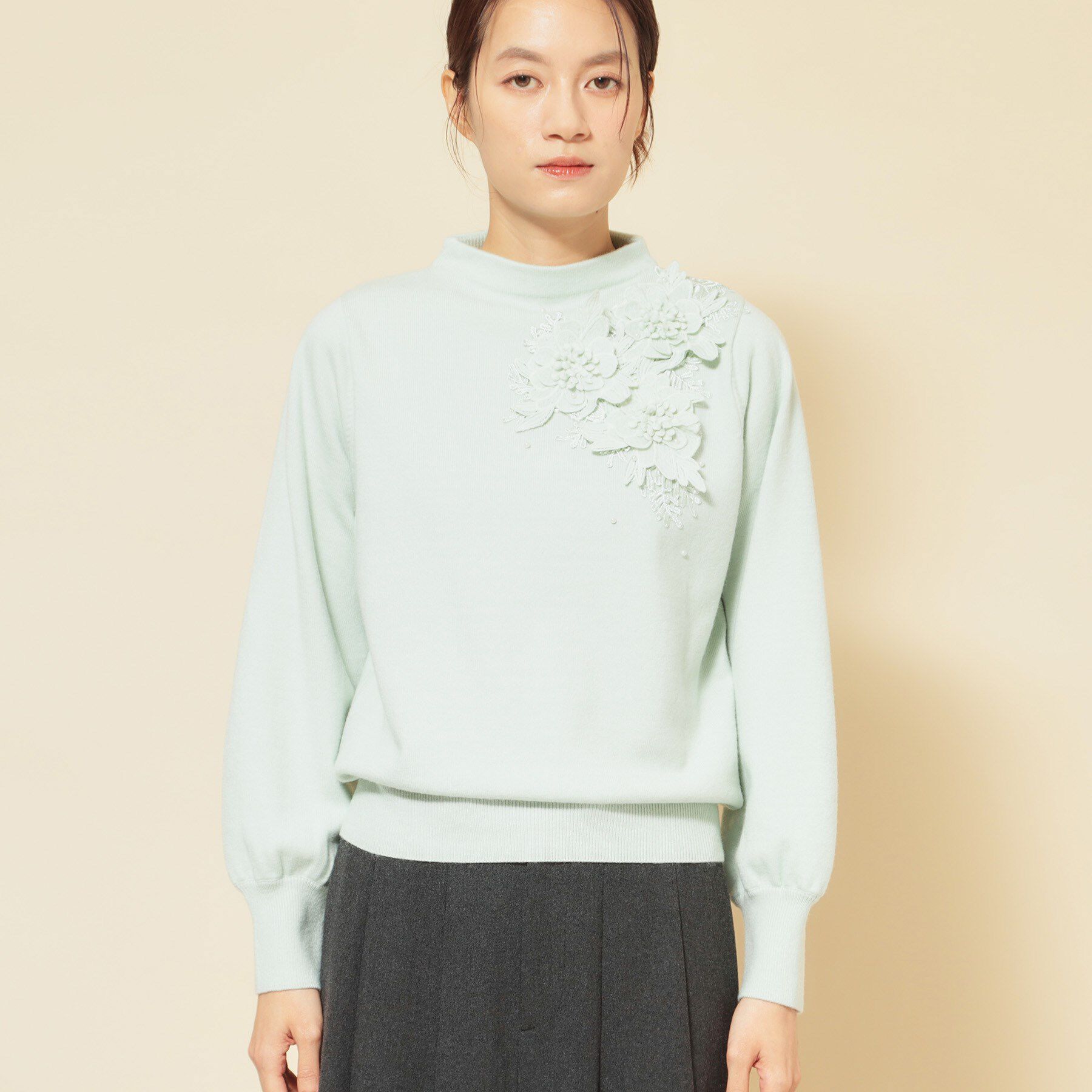 SunaUna「【洗える】ケミカルレースニット」|ニット・セーター|