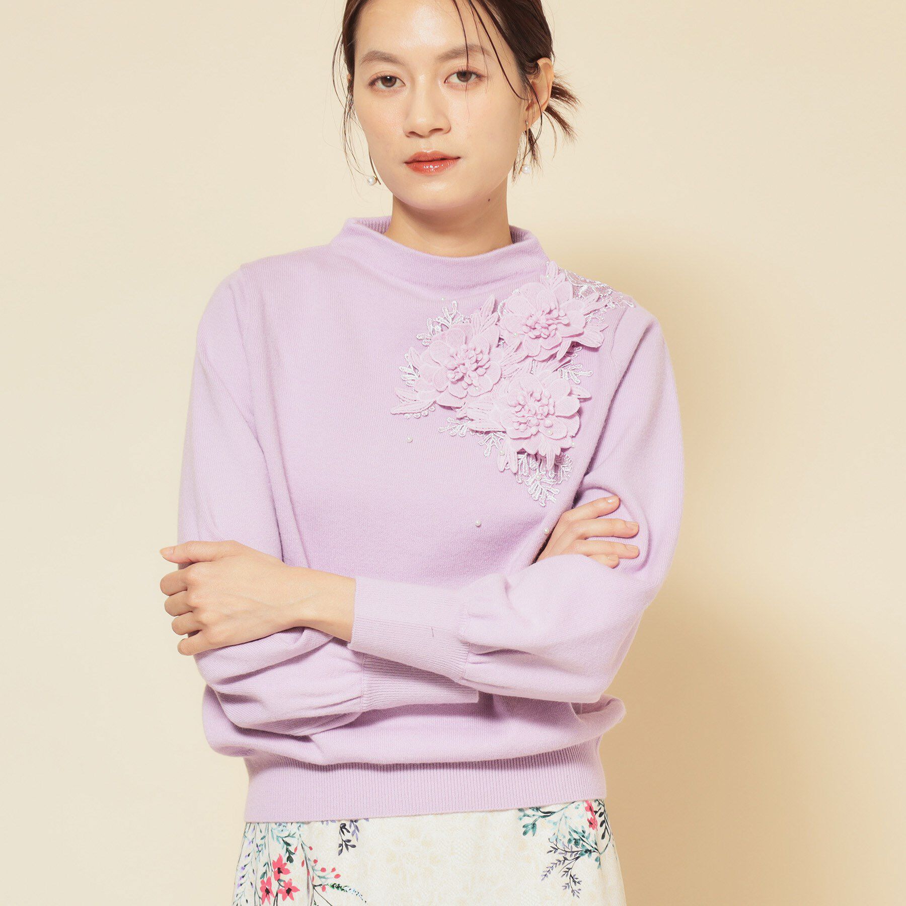 SunaUna「【洗える】ケミカルレースニット」|ニット・セーター|