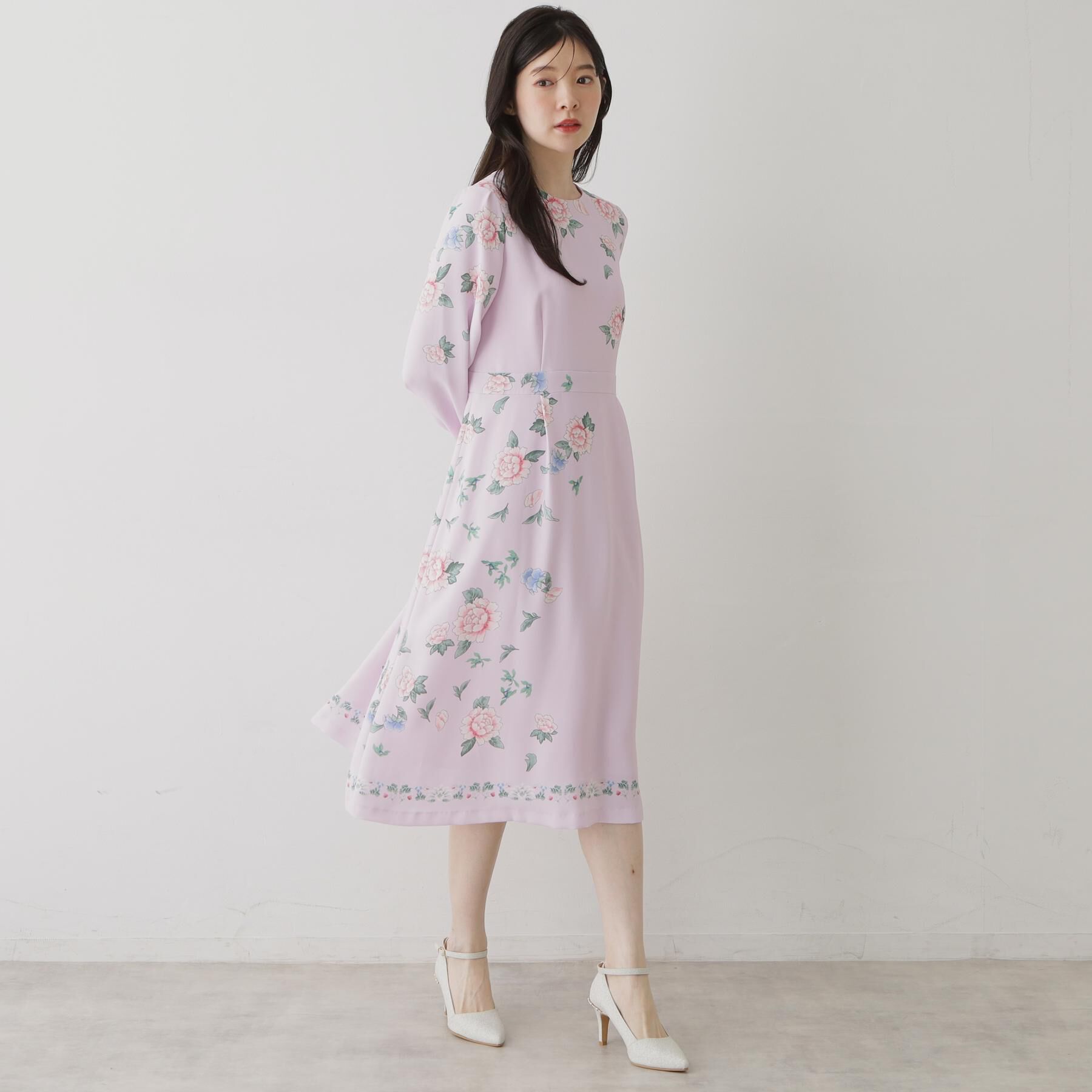 SunaUna「【co creation and yours／SS～L】オリエンタルプリントワンピース」|ワンピース|