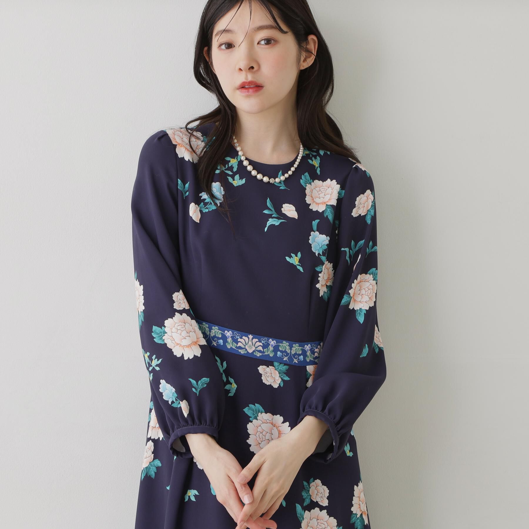 SunaUna「【co creation and yours／SS～L】オリエンタルプリントワンピース」|ワンピース|