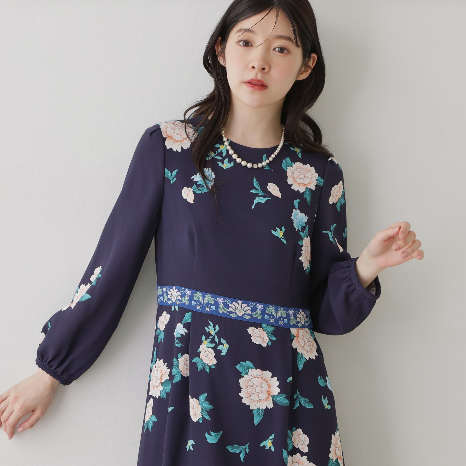 SunaUna「【co creation and yours／SS～L】オリエンタルプリントワンピース」|ワンピース|