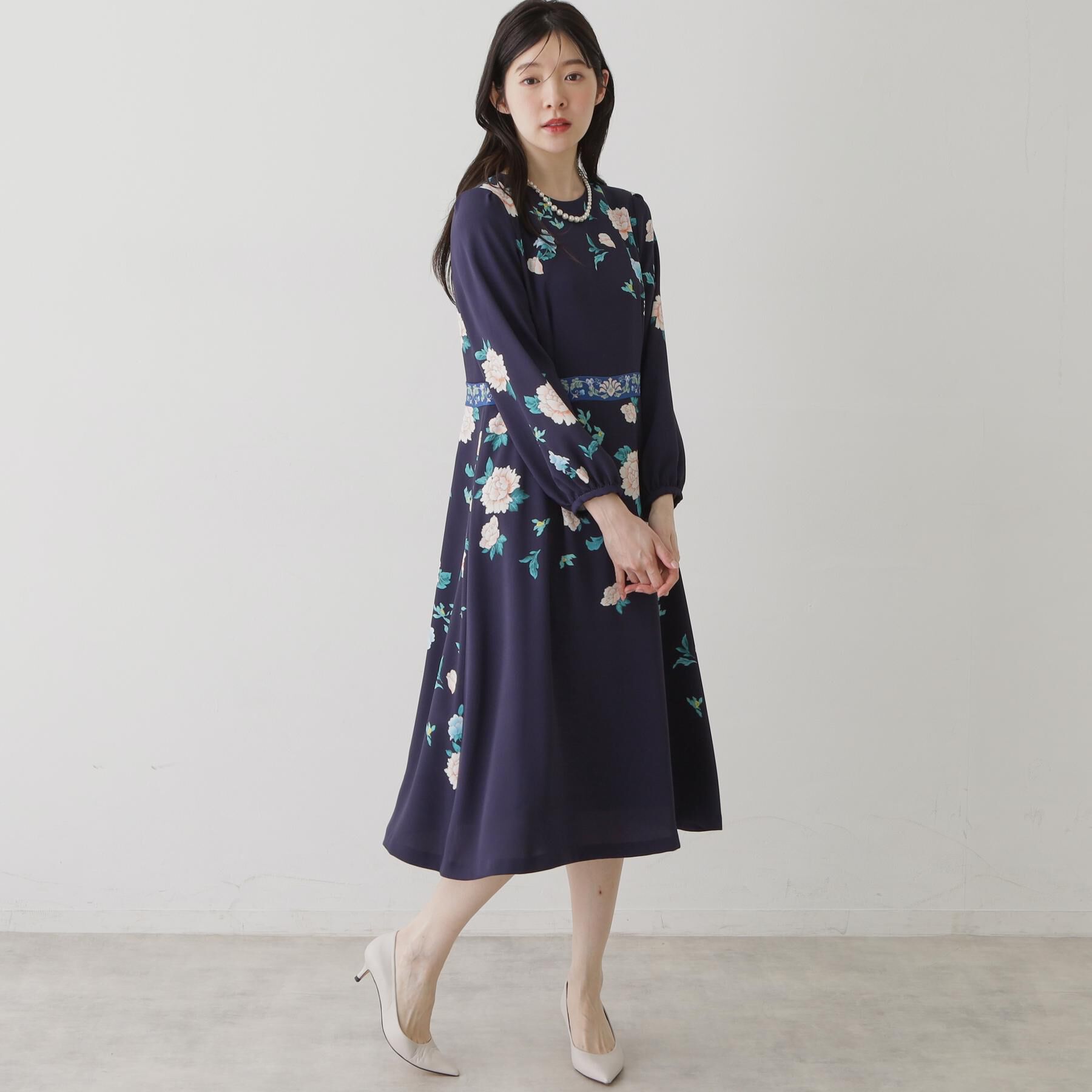 SunaUna「【co creation and yours／SS～L】オリエンタルプリントワンピース」|ワンピース|