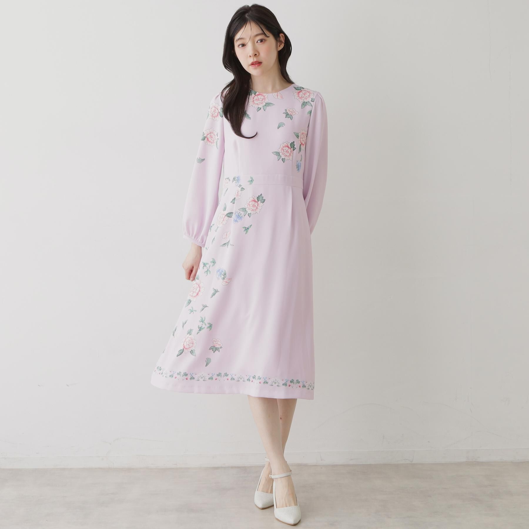 SunaUna「【co creation and yours／SS～L】オリエンタルプリントワンピース」|ワンピース|