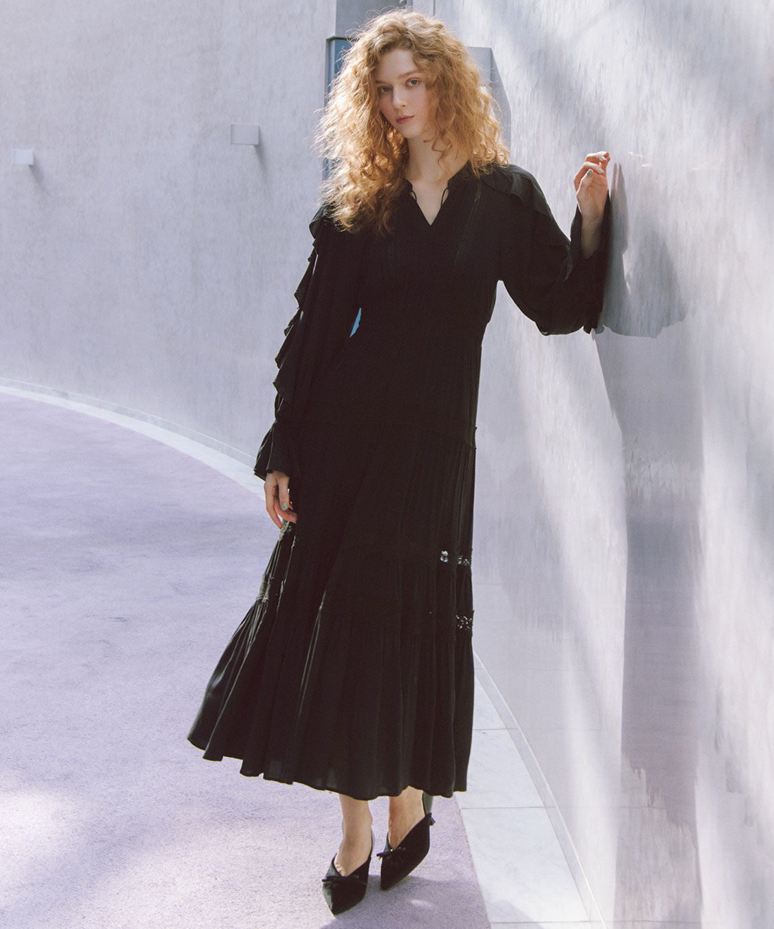 COCO DEAL「ラッフルレーストリムワンピース」|ワンピース|