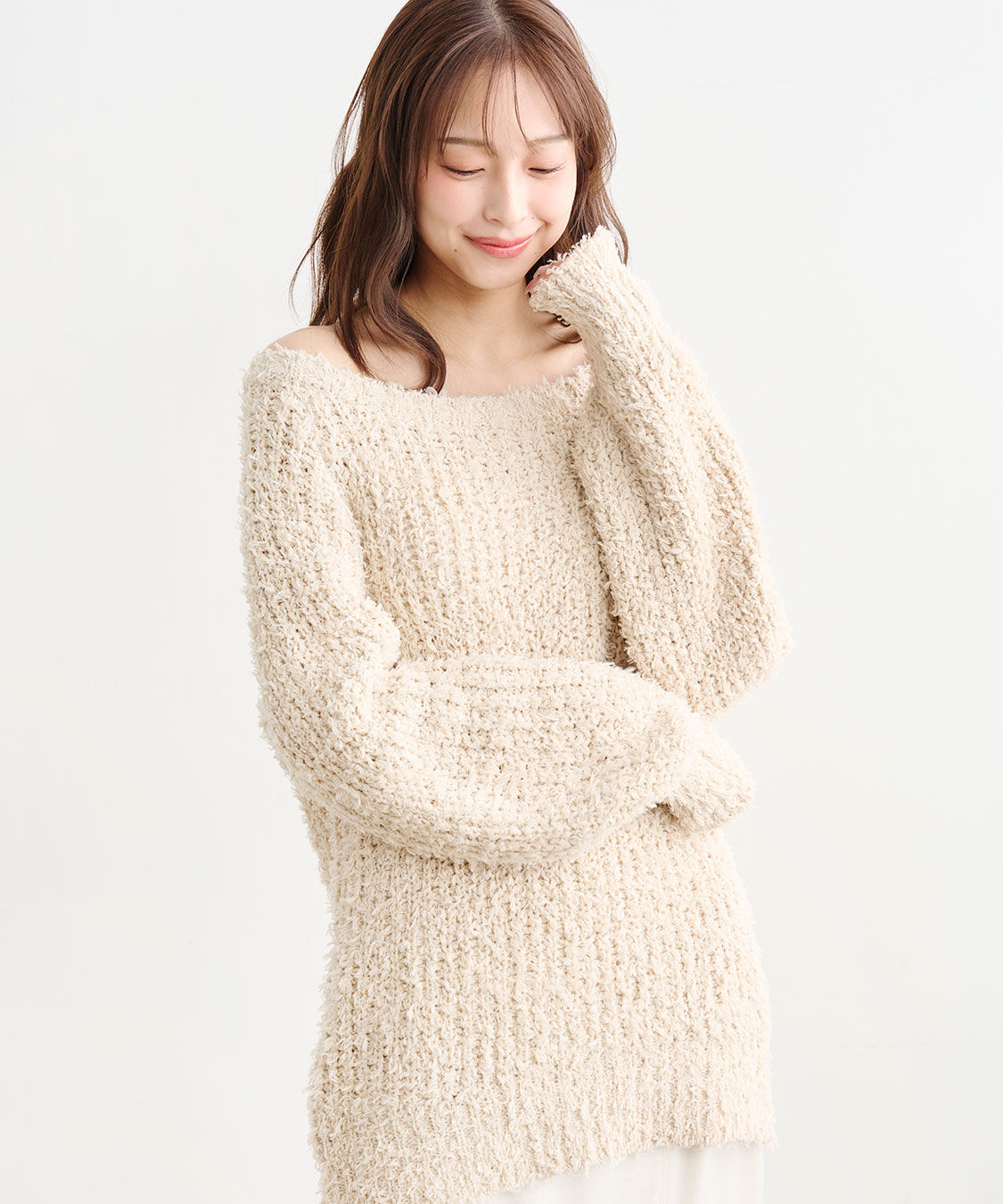 COCO DEAL「ミドル丈フェザーニット」|ニット・セーター|