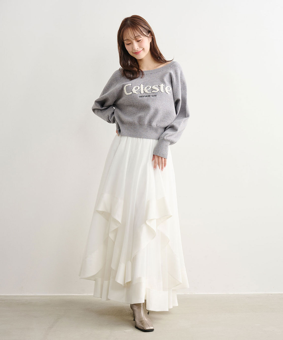 COCO DEAL「スウェットライクロゴニット」|ニット・セーター|