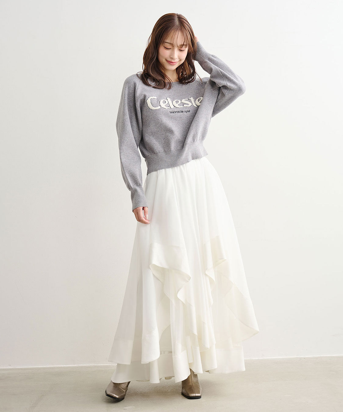 COCO DEAL「スウェットライクロゴニット」|ニット・セーター|