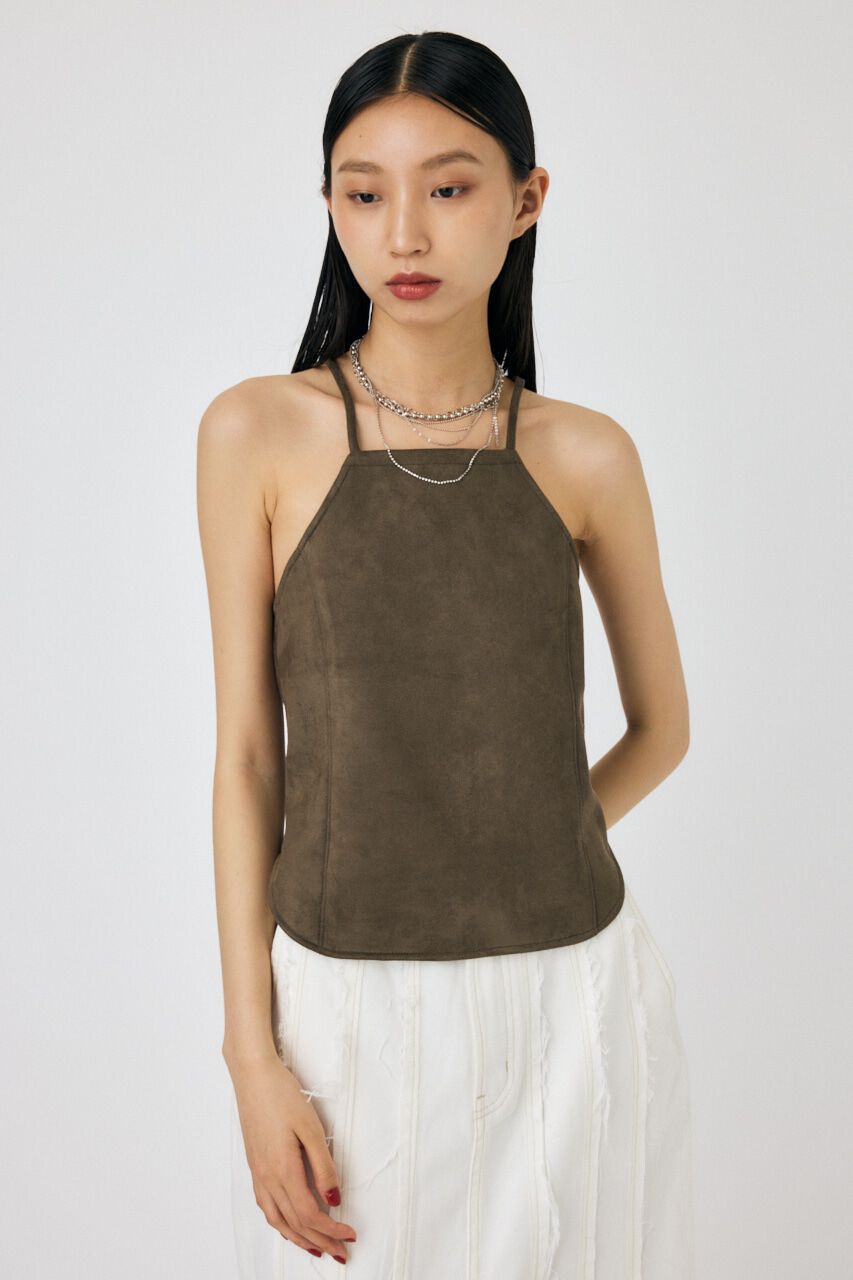 MOUSSY「F/SUEDE キャミ」|キャミソール|GRY