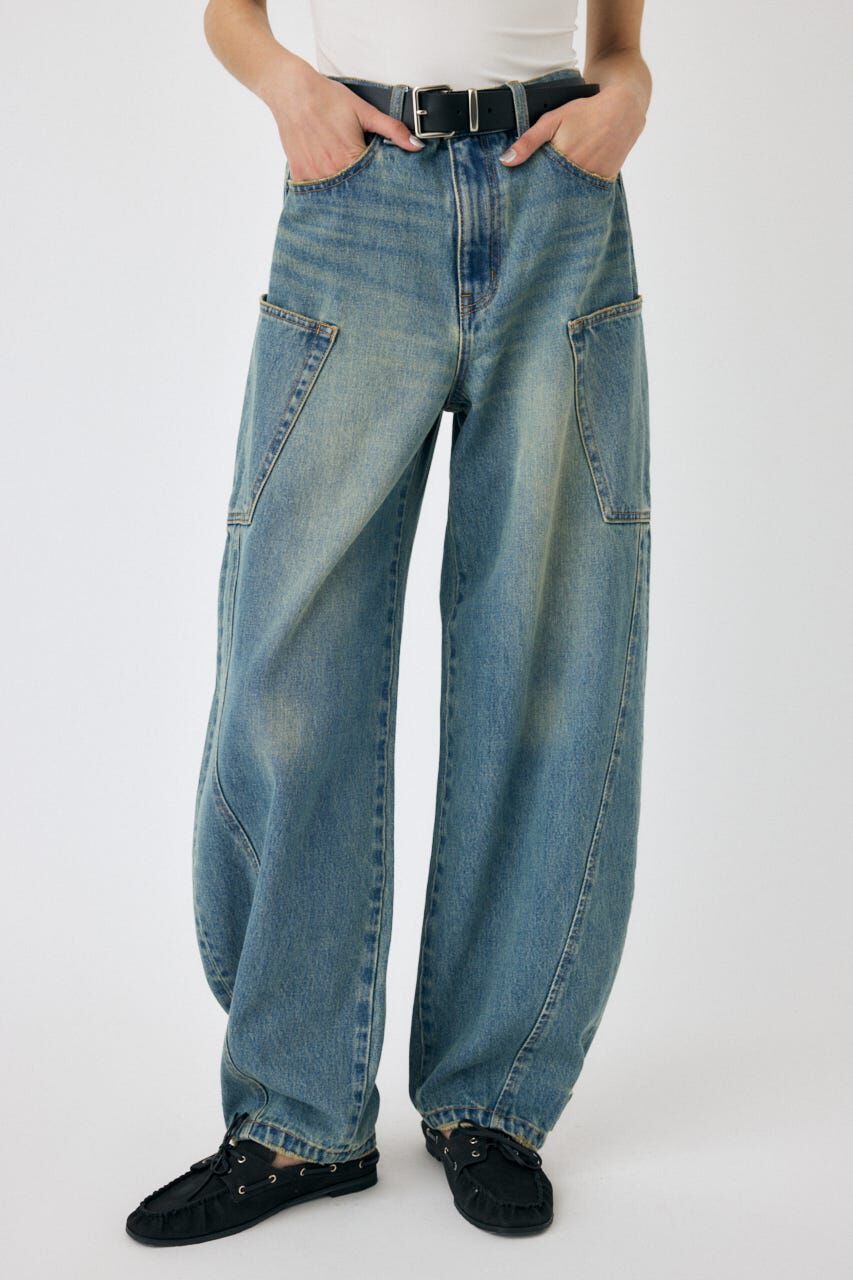 MOUSSY「NARROWED HEM コクーンストレート」|デニム|