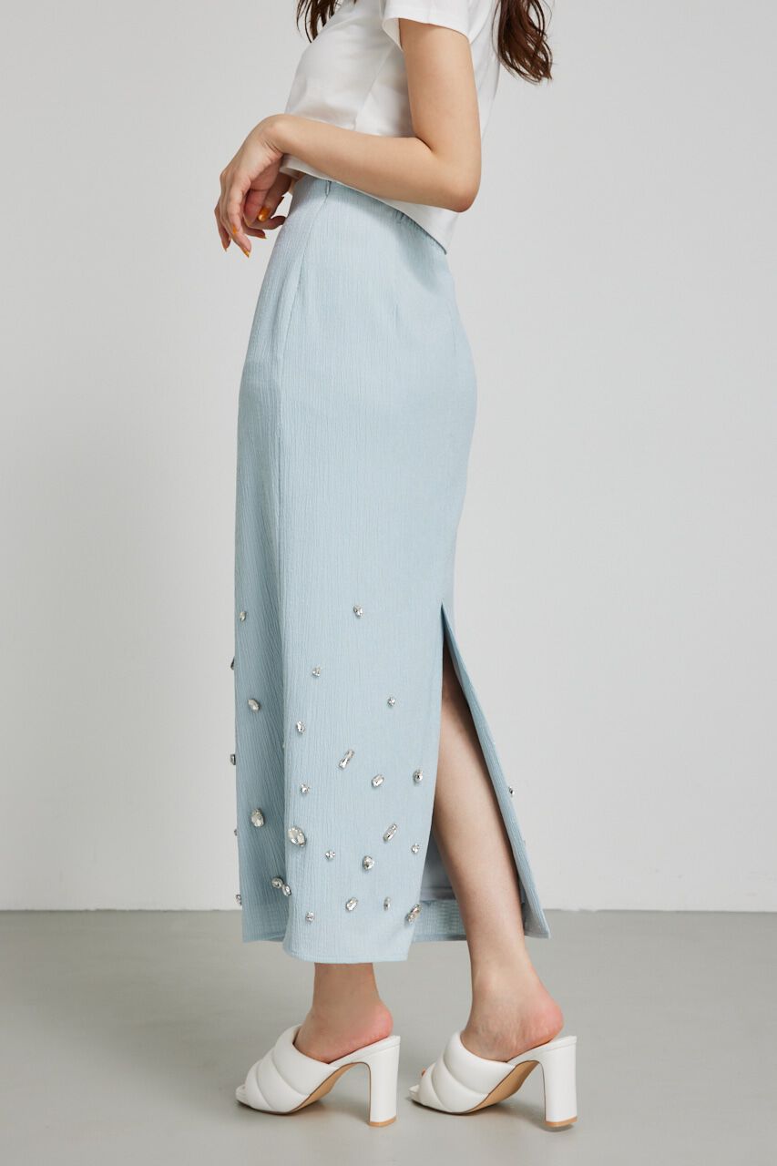 rienda「ビジューヘムJ/WタイトSK」|スカート|