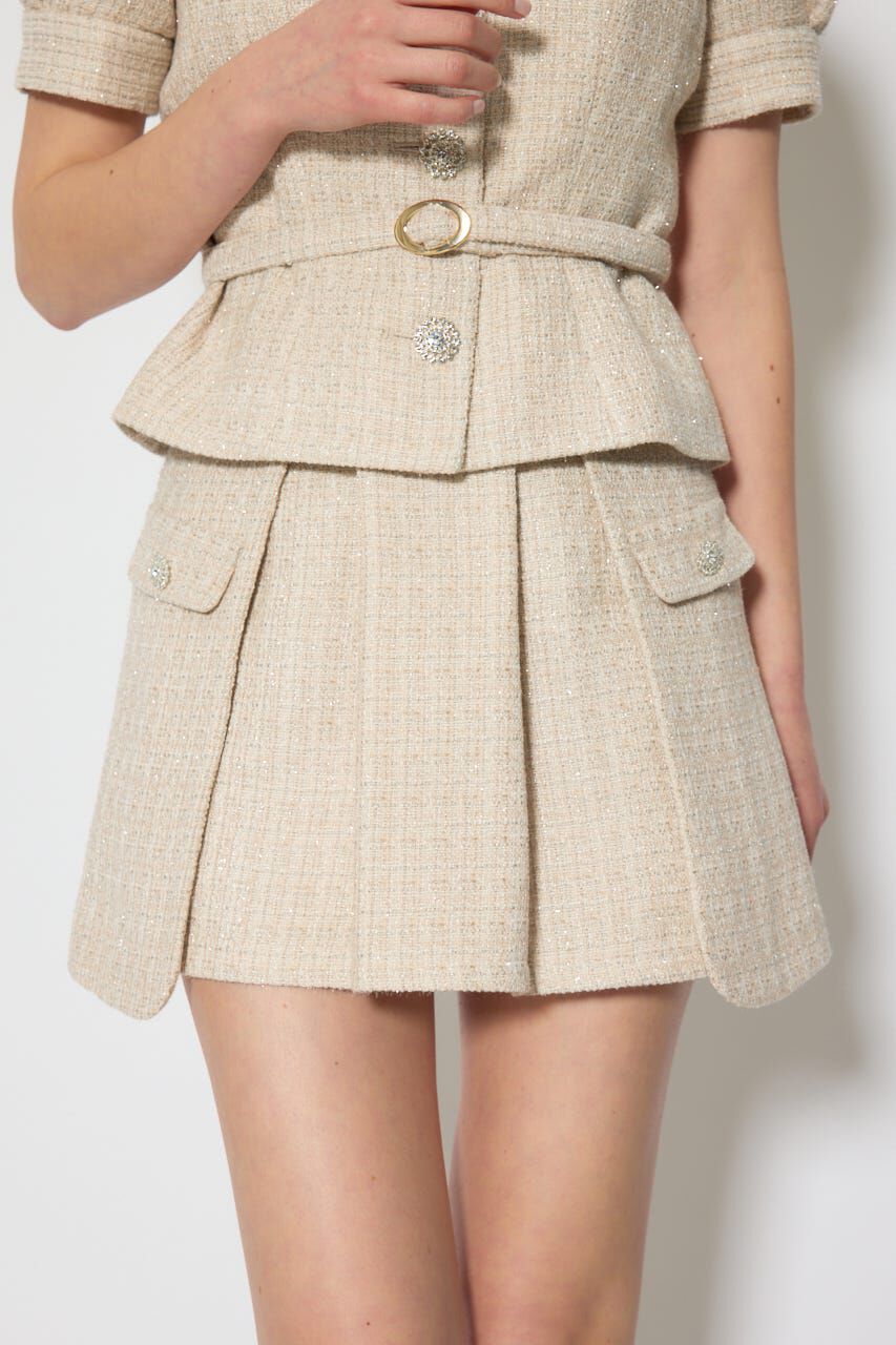 rienda「サイドラップツイードスコートショートパンツ」|その他|