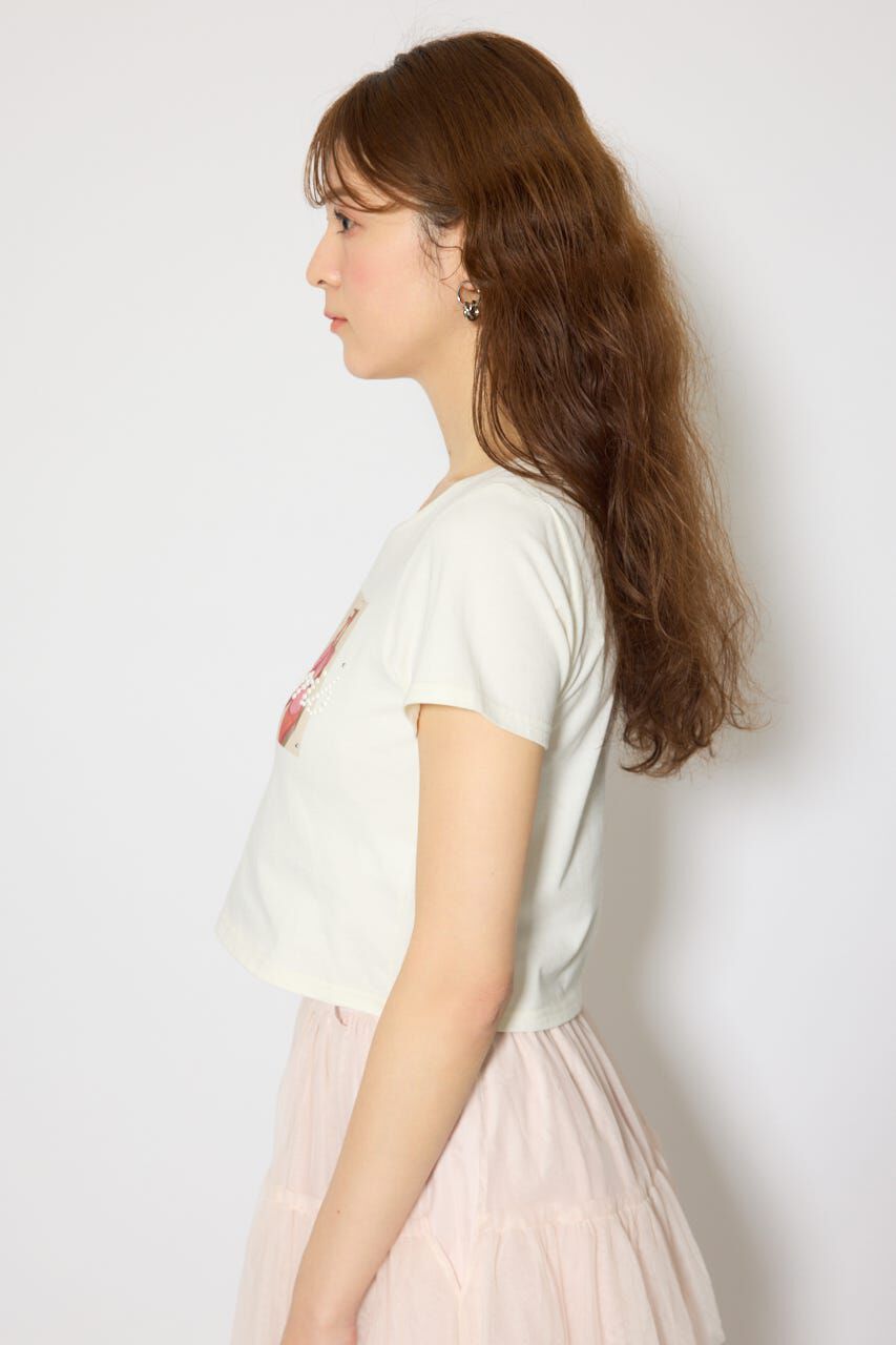 rienda「モチーフフォトショートTシャツ」|Tシャツ・カットソー|