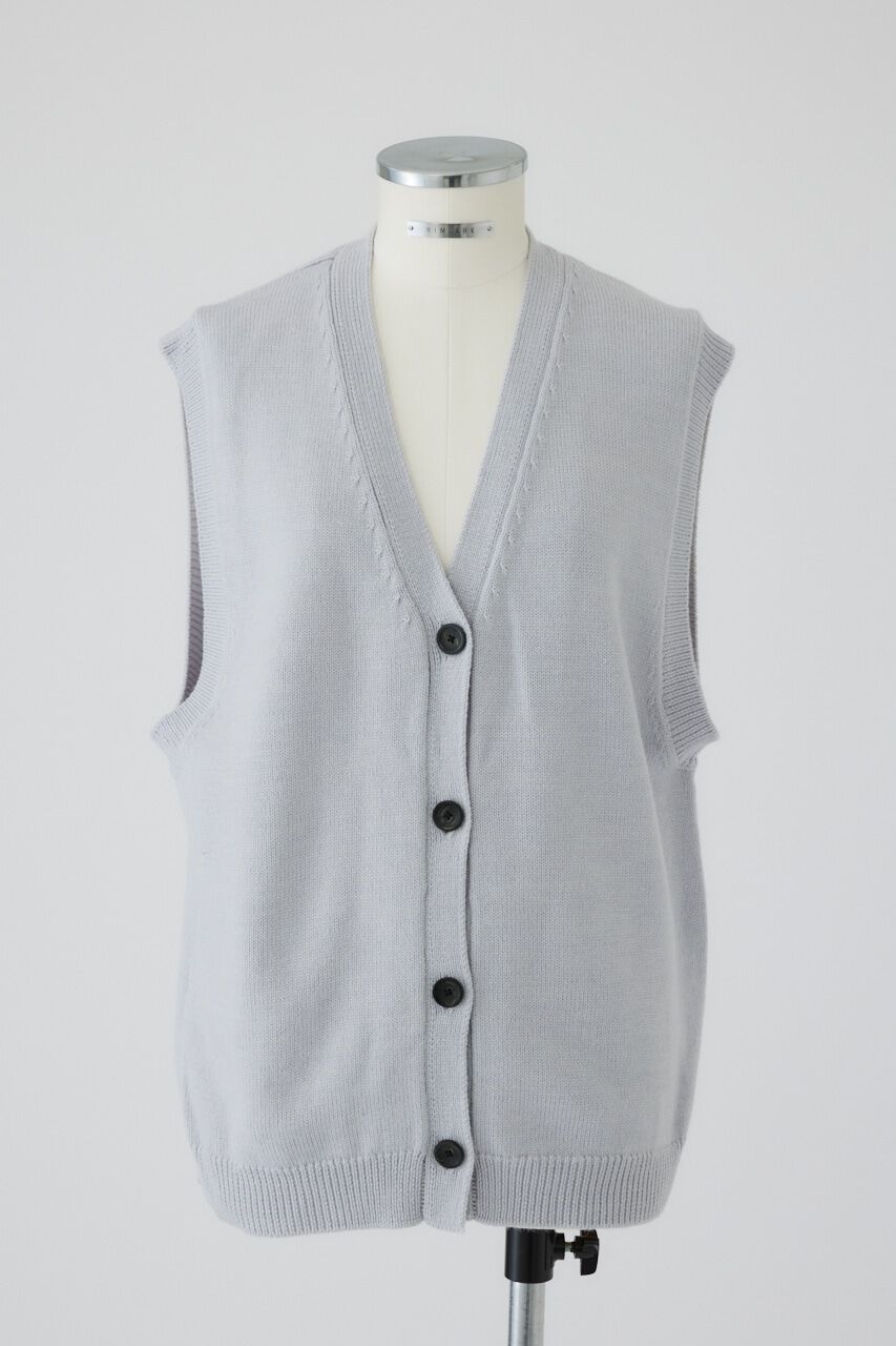 RIM.ARK 「4type long knit vest」|ダウンベスト・ベスト|L/GRY1