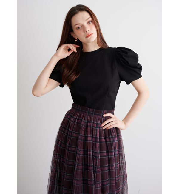 CALNAMUR「TULLE SKIRT SET MINI OP/チュールスカートセットミニワンピース」|ワンピース|
