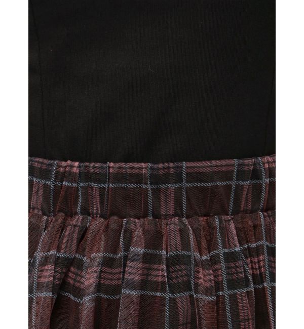 CALNAMUR「TULLE SKIRT SET MINI OP/チュールスカートセットミニワンピース」|ワンピース|