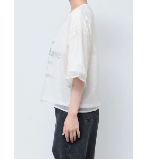 CALNAMUR「SHEER PLEATED LAYERED TEE/シアープレーテッドレイヤードTシャツ」|Tシャツ・カットソー|