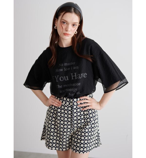 CALNAMUR「SHEER PLEATED LAYERED TEE/シアープレーテッドレイヤードTシャツ」|Tシャツ・カットソー|