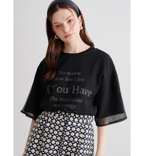 CALNAMUR「SHEER PLEATED LAYERED TEE/シアープレーテッドレイヤードTシャツ」|Tシャツ・カットソー|