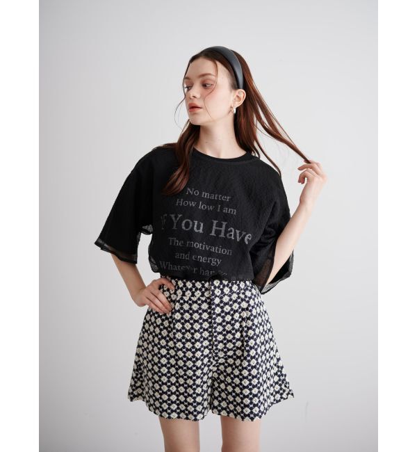 CALNAMUR「SHEER PLEATED LAYERED TEE/シアープレーテッドレイヤードTシャツ」|Tシャツ・カットソー|