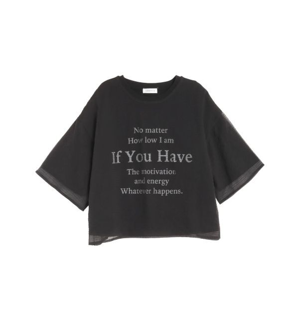 CALNAMUR「SHEER PLEATED LAYERED TEE/シアープレーテッドレイヤードTシャツ」|Tシャツ・カットソー|ブラック