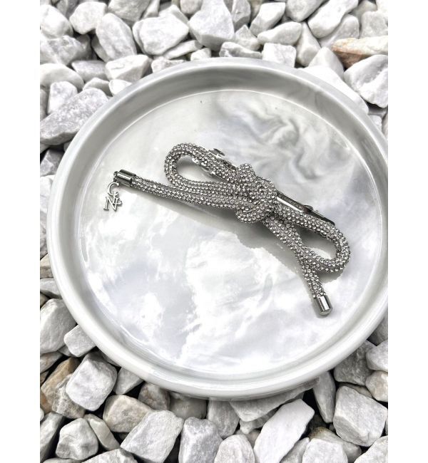 CALNAMUR「BIJOU CHAIN RIBBON VALLETTA/ビジューチェーンリボンバレッタ」|その他|