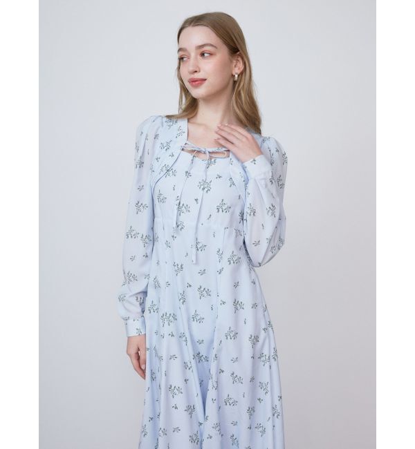 CALNAMUR「FLOWER PRINT FLARE OP/フラワープリントフレアワンピース」|ワンピース|