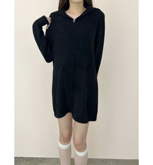 CALNAMUR「TWINKLE SHAGGY KNIT MINI OP/トゥインクルシャギーニットワンピース」|ワンピース|