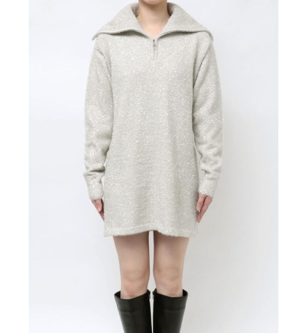 CALNAMUR「TWINKLE SHAGGY KNIT MINI OP/トゥインクルシャギーニットワンピース」|ワンピース|