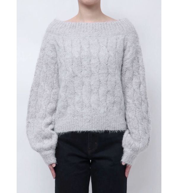 CALNAMUR「2WAY MIX YARN CABLE KNIT/２WAYヤーンケーブルニット」|ニット・セーター|