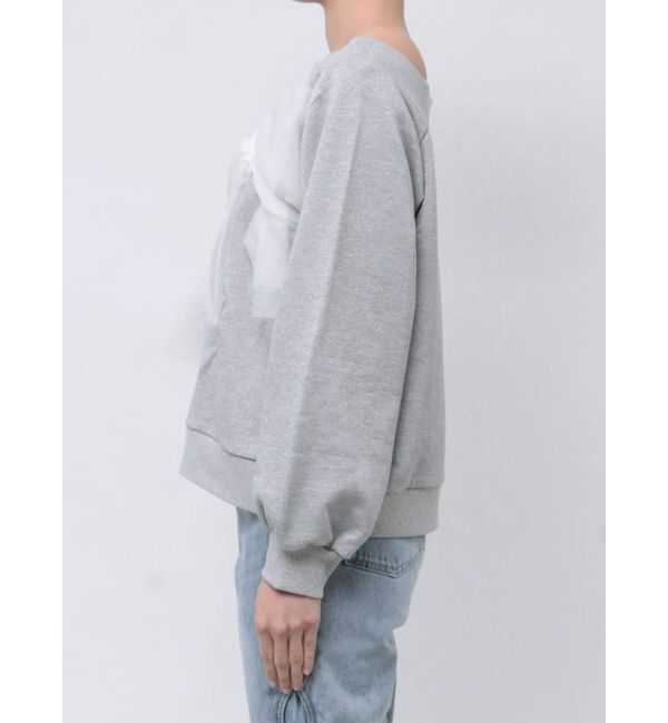 CALNAMUR「2WAY RIBBON SWEAT/２WAYリボンスウェット」|Tシャツ・カットソー|