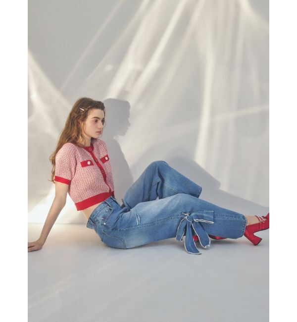 CALNAMUR「2WAY RIBBON DETAILS DENIM/2WAY リボンディティールデニム」|デニム|