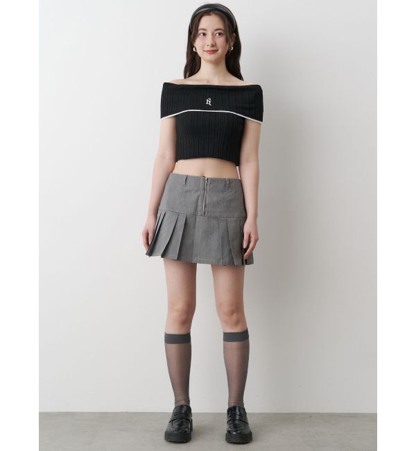 CALNAMUR「BOEDER OFFSHOULDER KNIT PO/ボーダーオフショルダーニットプルオーバー」|ニット・セーター|
