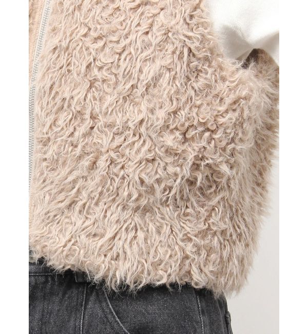 CALNAMUR「フェイクファーノースリーブスタンドブルゾン」|ブルゾン・スタジャン|