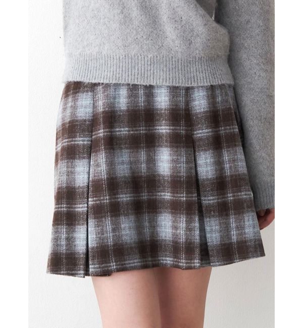 CALNAMUR「サイドデザインプリーツミニスカート」|スカート|ライトミックス