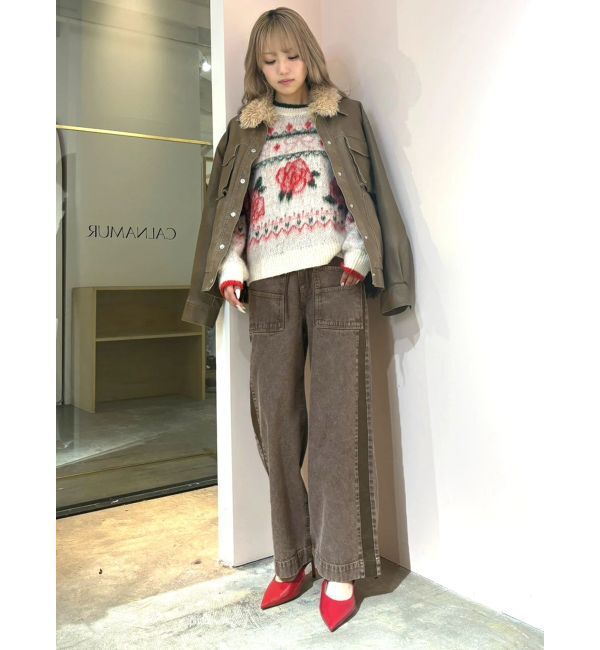 CALNAMUR「サイドラインデニムパンツ」|デニム|