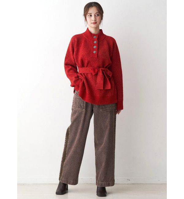 CALNAMUR「サイドラインデニムパンツ」|デニム|