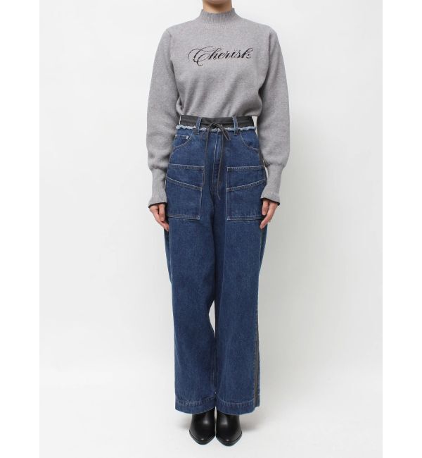 CALNAMUR「サイドラインデニムパンツ」|デニム|