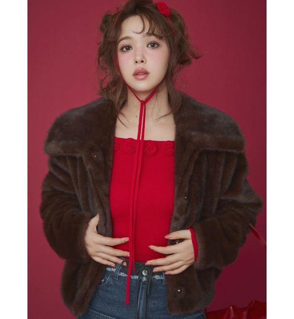 CALNAMUR「フェイクファーブルゾン」|ブルゾン・スタジャン|