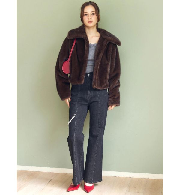 CALNAMUR「フェイクファーブルゾン」|ブルゾン・スタジャン|