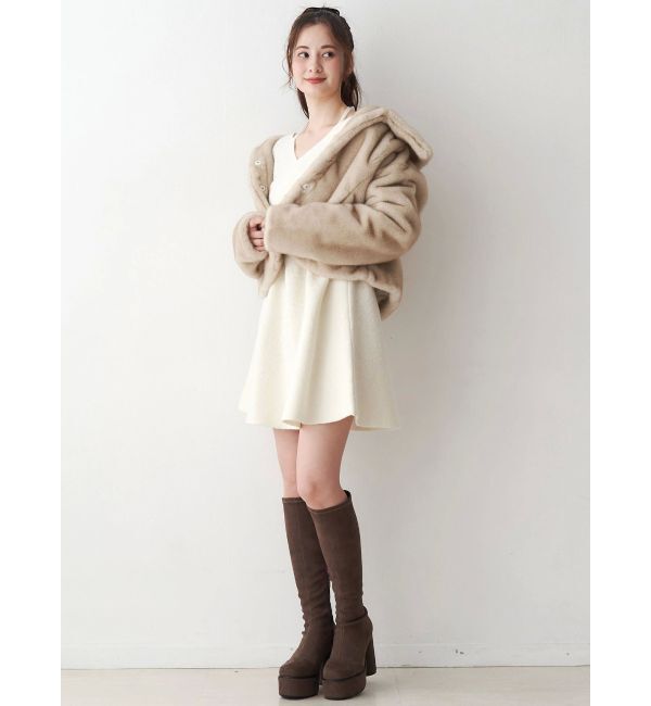 CALNAMUR「フェイクファーブルゾン」|ブルゾン・スタジャン|