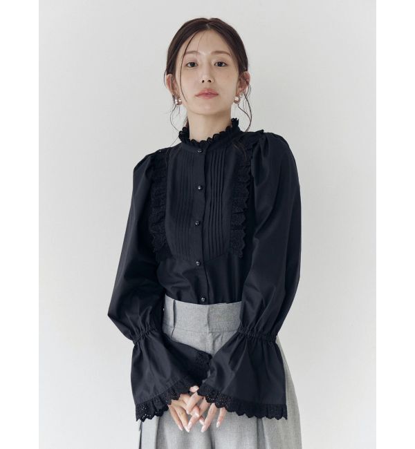 CALNAMUR「コットンフリルレースブラウス」|シャツ・ブラウス|