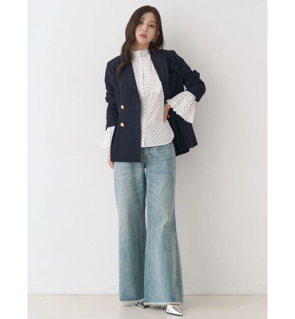 CALNAMUR「コットンフリルレースブラウス」|シャツ・ブラウス|